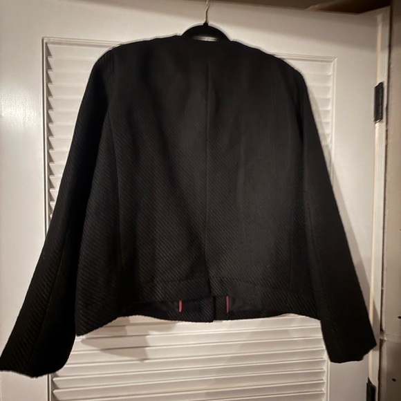 J. Crew Black Textured Lady Jacket with Gold Accents - Picture 6 of 9